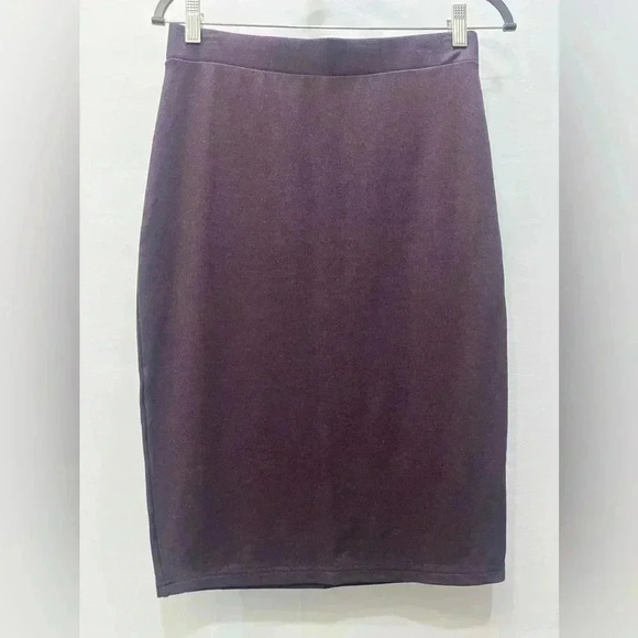 Classic Concepts Deep Purple Pencil Skirt Size L​ - Picture 1 of 7
